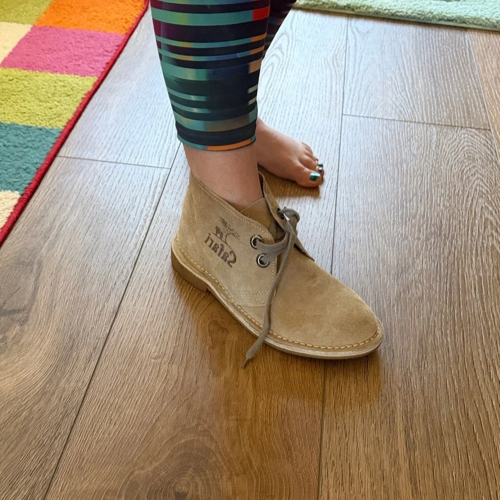 Clarks Women's Tan Suede Ankle Boots - Picture 13 of 13